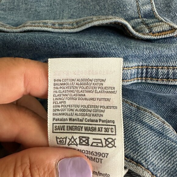 2/$30 Topshop Jamie High Rise Ripped Ankle Crop Skinny Mid Denim Tint W30 #9302 - Picture 9 of 11